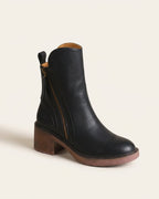 The Alessia | Sculpted Leather Ankle Boot - SORENNA