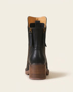 The Alessia | Sculpted Leather Ankle Boot - SORENNA