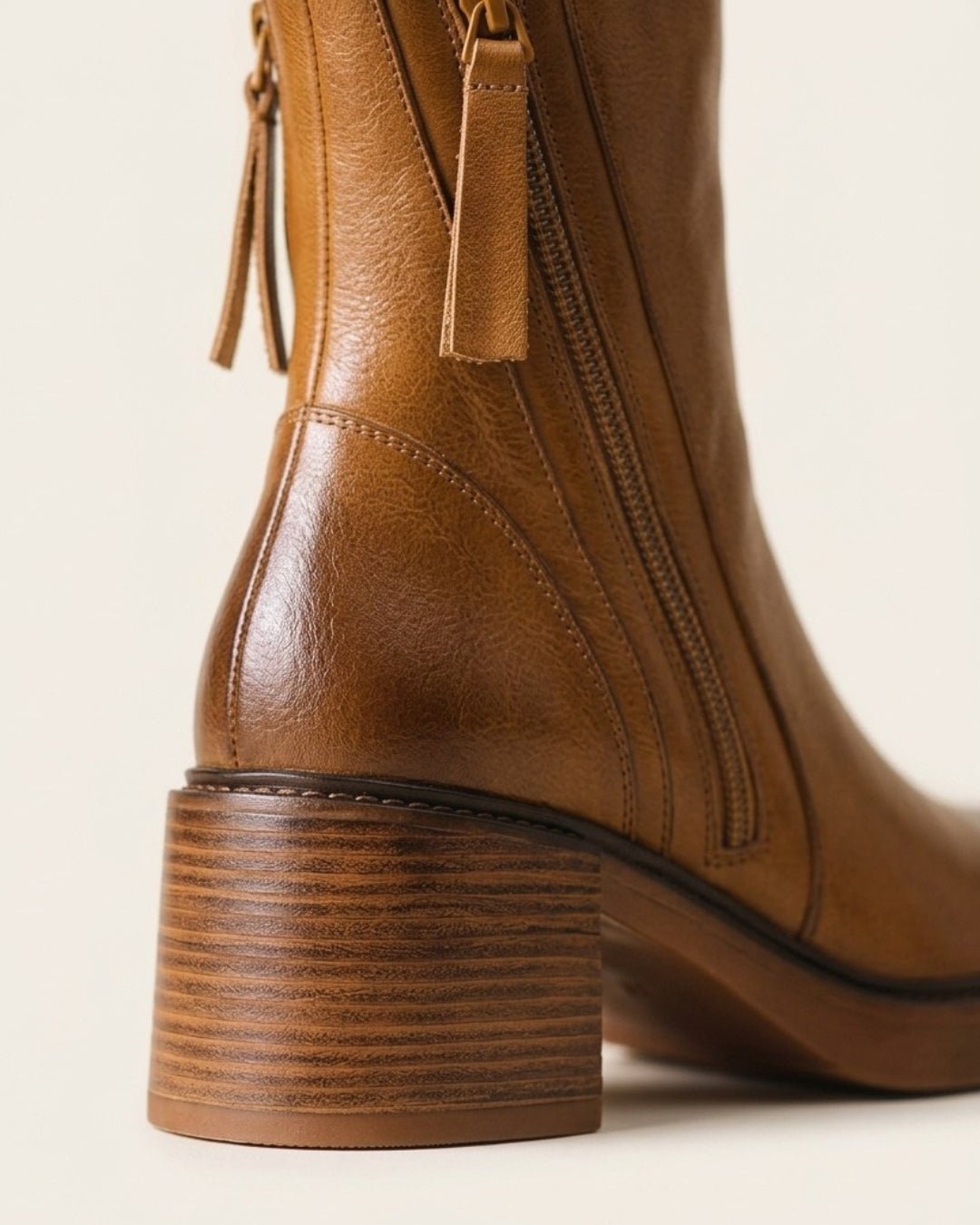 The Alessia | Sculpted Leather Ankle Boot - SORENNA