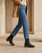 The Alessia | Sculpted Leather Ankle Boot - SORENNA
