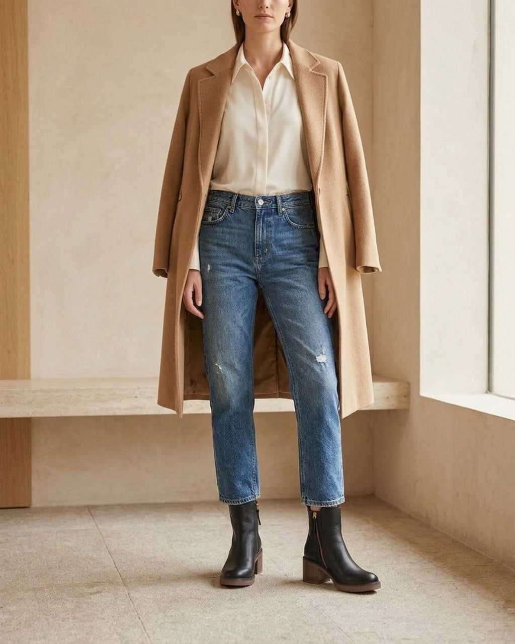 The Alessia | Sculpted Leather Ankle Boot - SORENNA