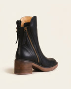 The Alessia | Sculpted Leather Ankle Boot - SORENNA