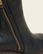 The Alessia | Sculpted Leather Ankle Boot - SORENNA