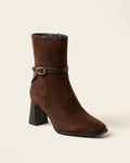 The Alverra | Buckled Suede Boot - SORENNA