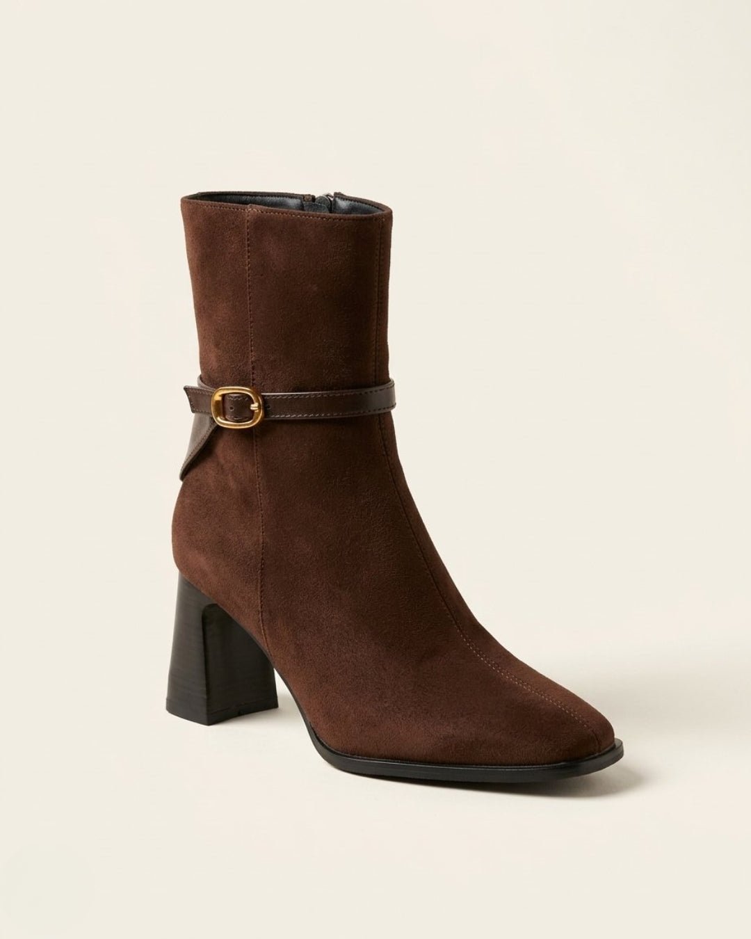 The Alverra | Buckled Suede Boot - SORENNA
