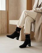 The Alverra | Buckled Suede Boot - SORENNA