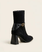 The Alverra | Buckled Suede Boot - SORENNA