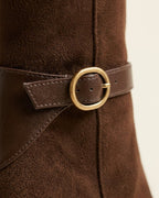 The Alverra | Buckled Suede Boot - SORENNA