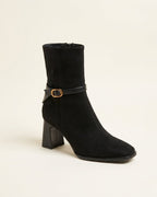The Alverra | Buckled Suede Boot - SORENNA