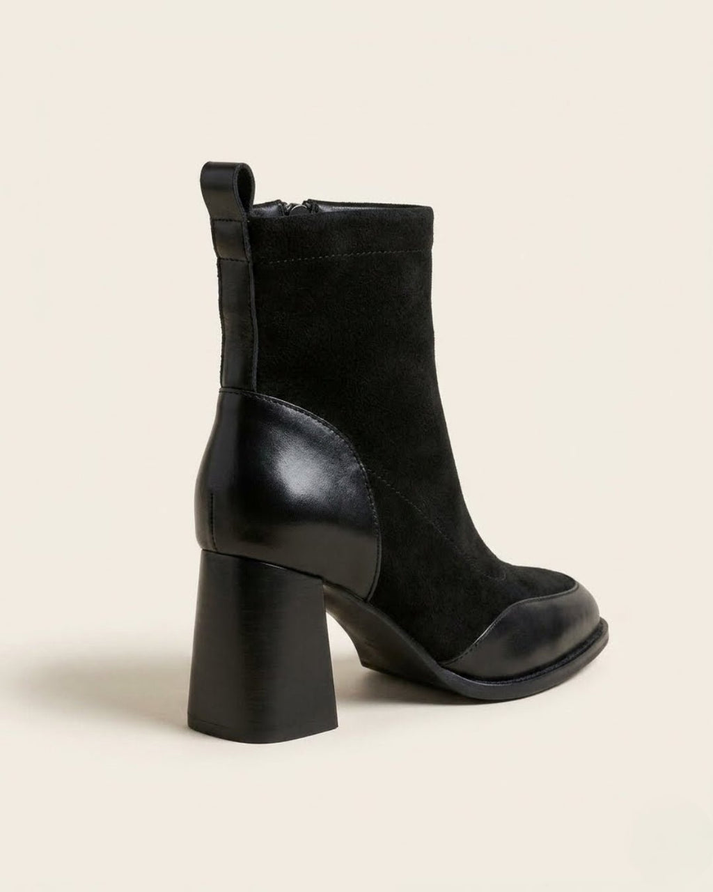 The Amara | Square-Toe Suede Boot - SORENNA