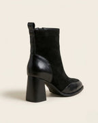 The Amara | Square-Toe Suede Boot - SORENNA