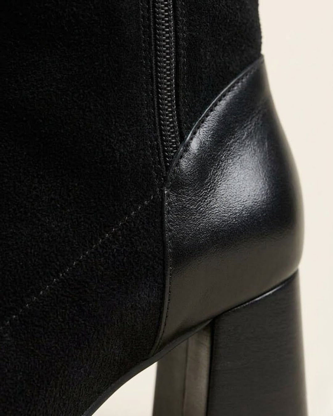 The Amara | Square-Toe Suede Boot - SORENNA
