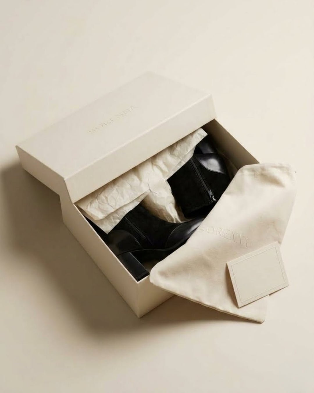The Amara | Square-Toe Suede Boot - SORENNA