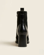 The Amara | Square-Toe Suede Boot - SORENNA