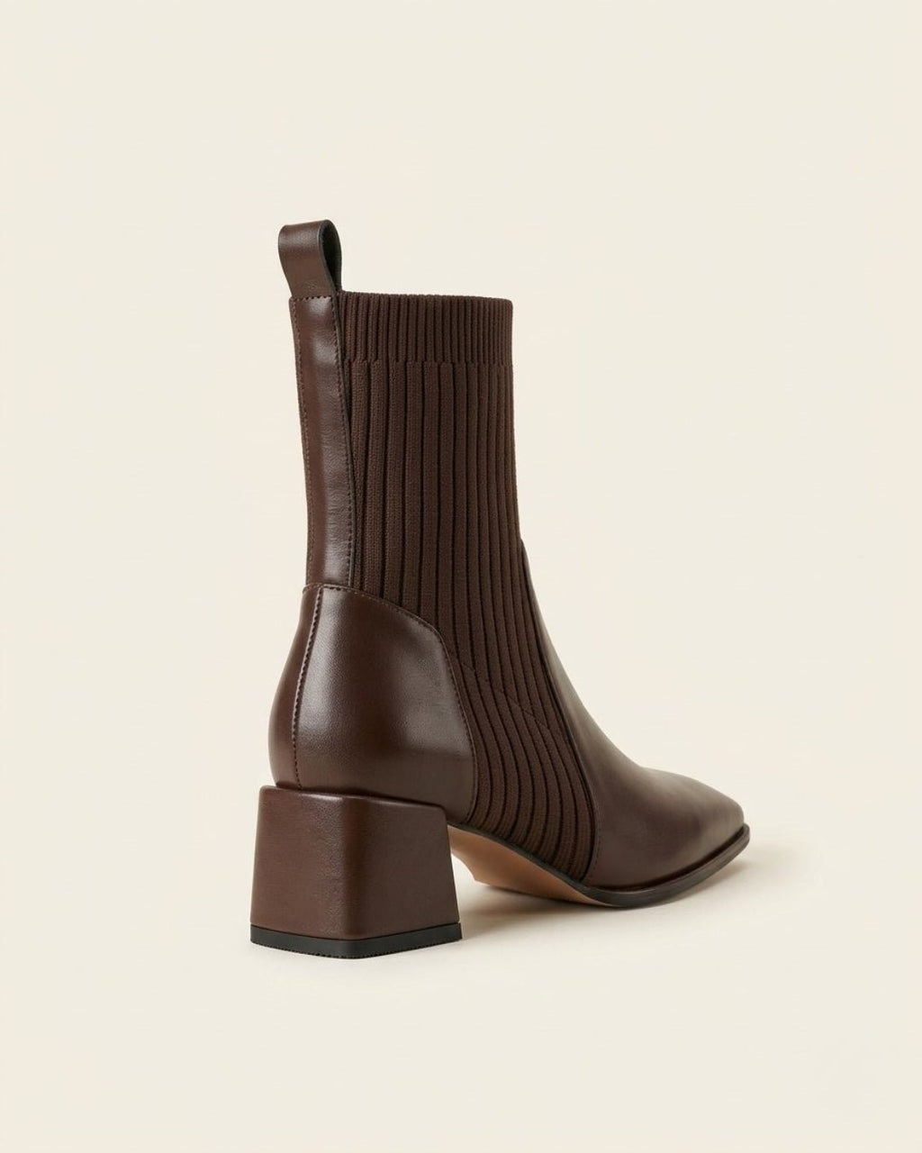 The Amaris | Knit Leather Ankle Boot - SORENNA