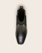 The Amaris | Knit Leather Ankle Boot - SORENNA