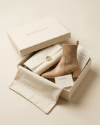 The Amaris | Knit Leather Ankle Boot - SORENNA