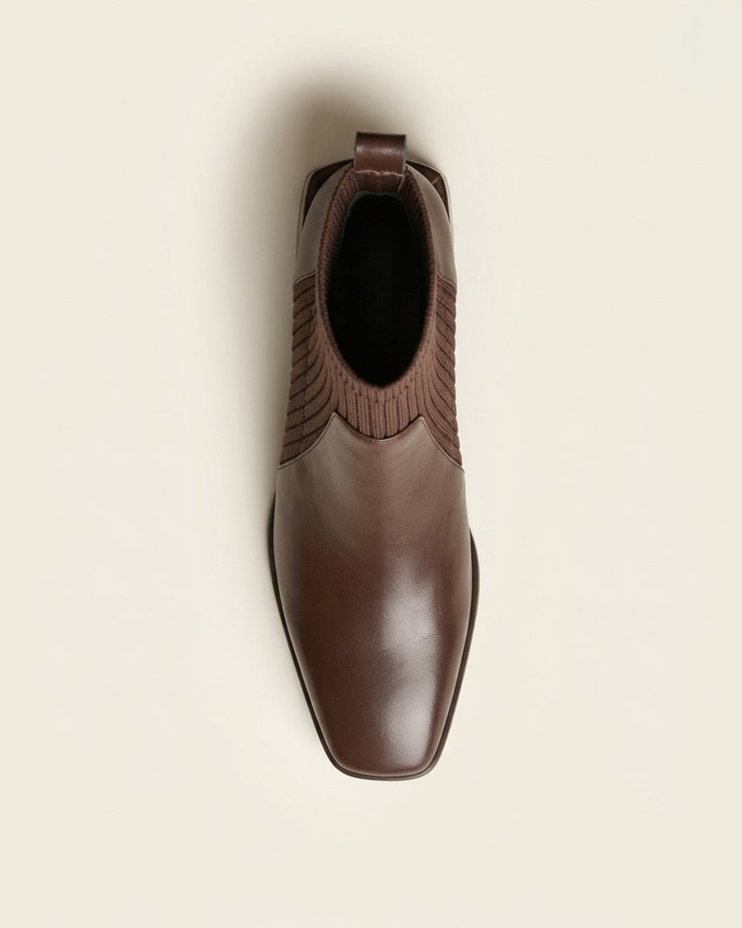 The Amaris | Knit Leather Ankle Boot - SORENNA