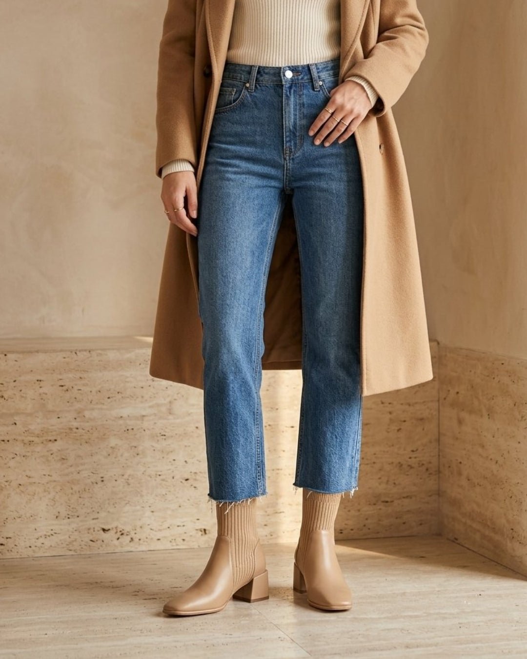 The Amaris | Knit Leather Ankle Boot - SORENNA