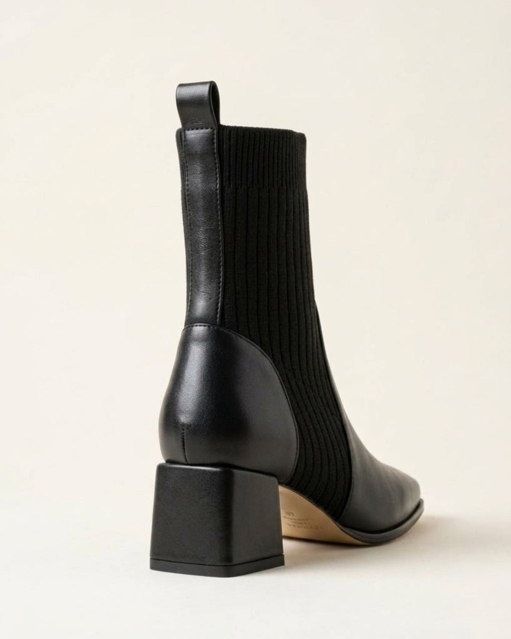 The Amaris | Knit Leather Ankle Boot - SORENNA