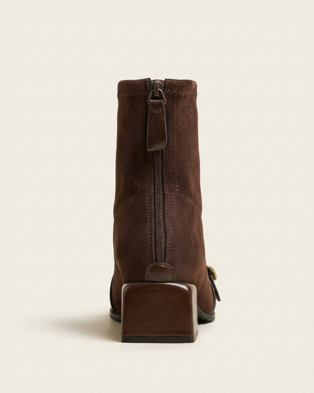 The Aurelia | Buckled Suede Ankle Boot - SORENNA