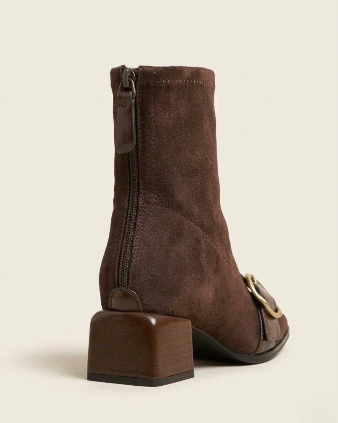 The Aurelia | Buckled Suede Ankle Boot - SORENNA
