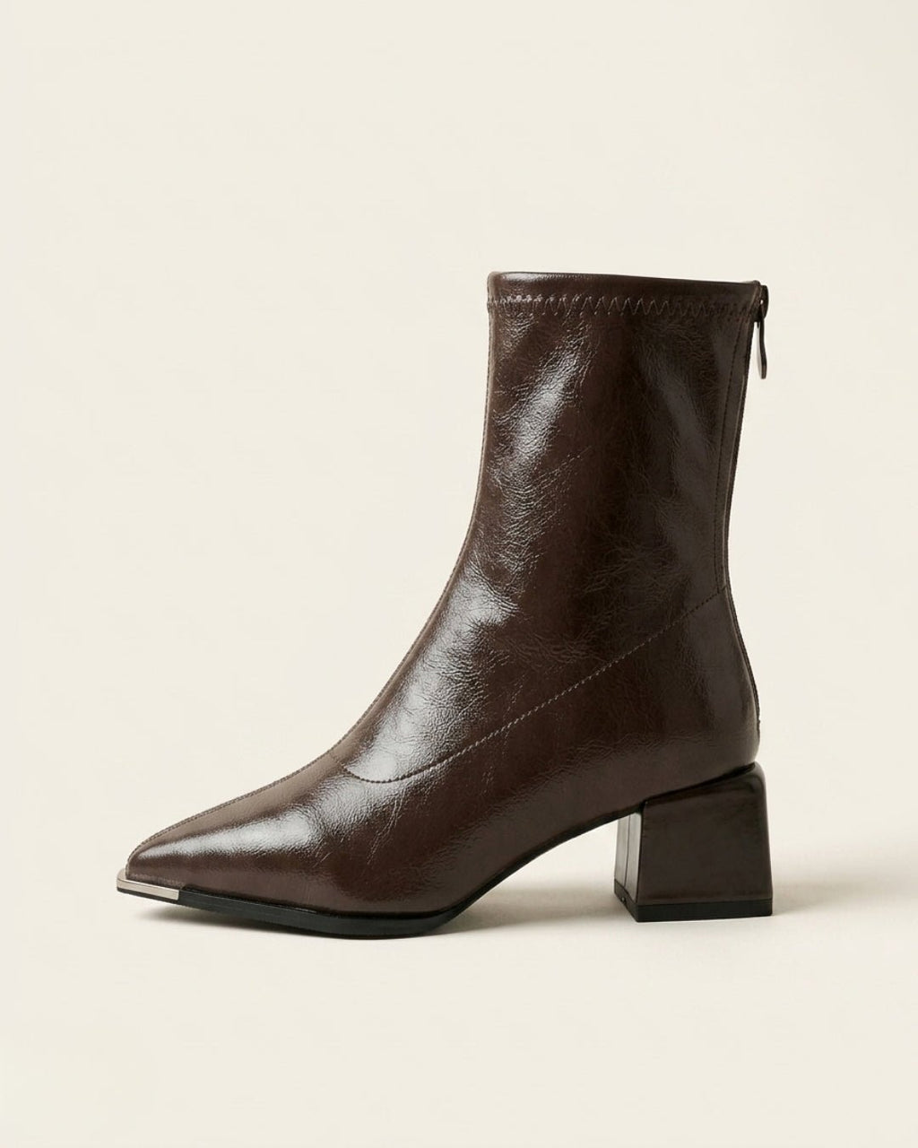 The Aurelia | Pointed-Toe Leather Boot - SORENNA
