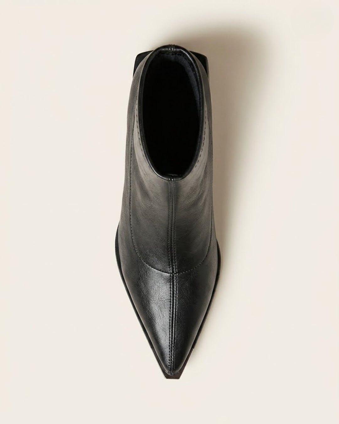 The Aurelia | Pointed-Toe Leather Boot - SORENNA