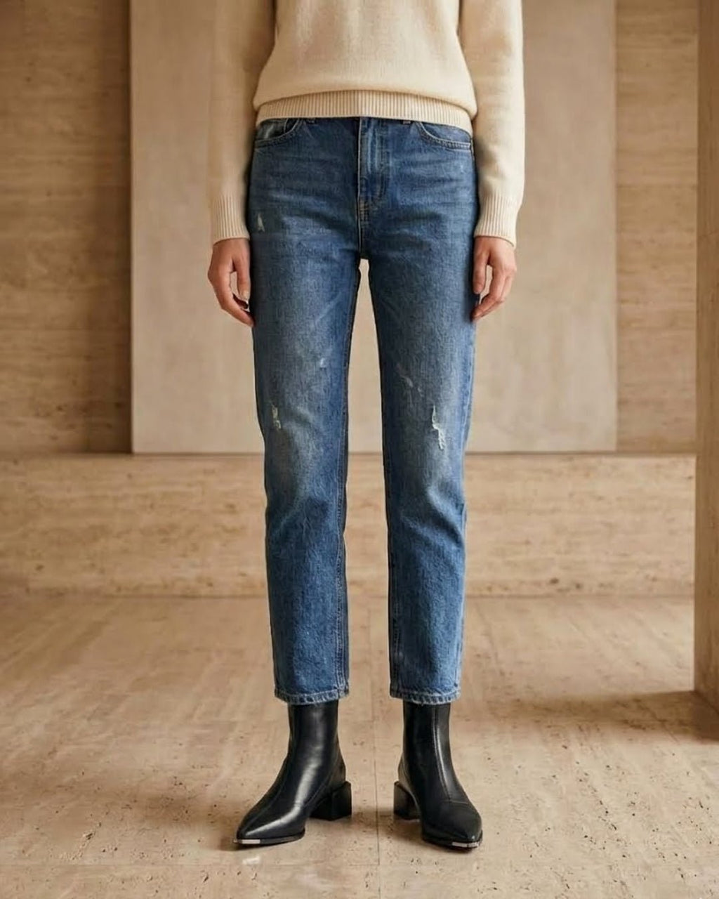 The Aurelia | Pointed-Toe Leather Boot - SORENNA
