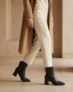 The Aurelle | Leather Block-Heel Boot - SORENNA