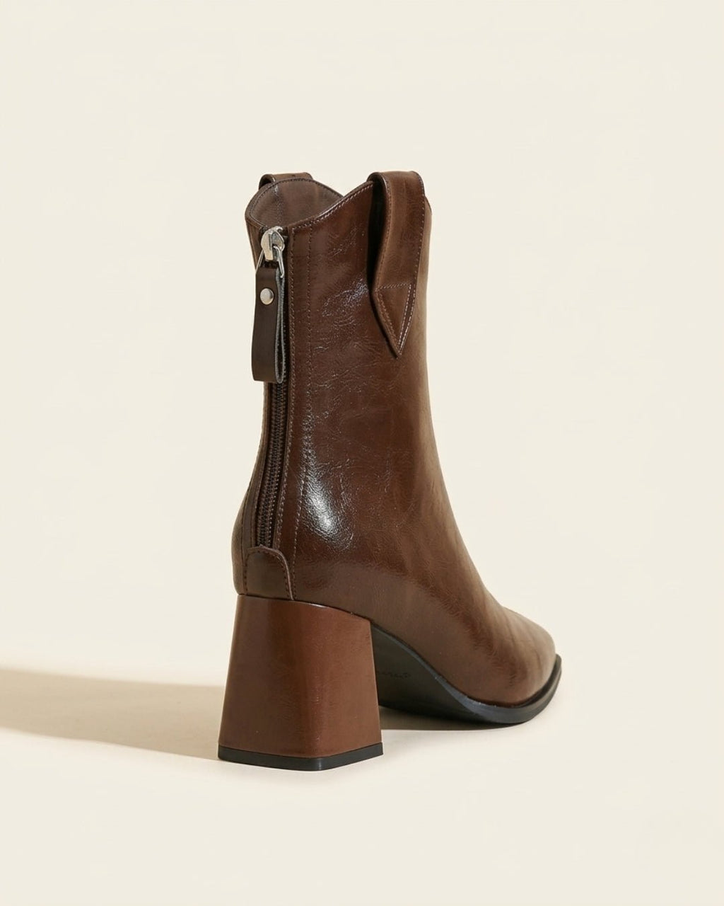 The Aurelle | Leather Block-Heel Boot - SORENNA