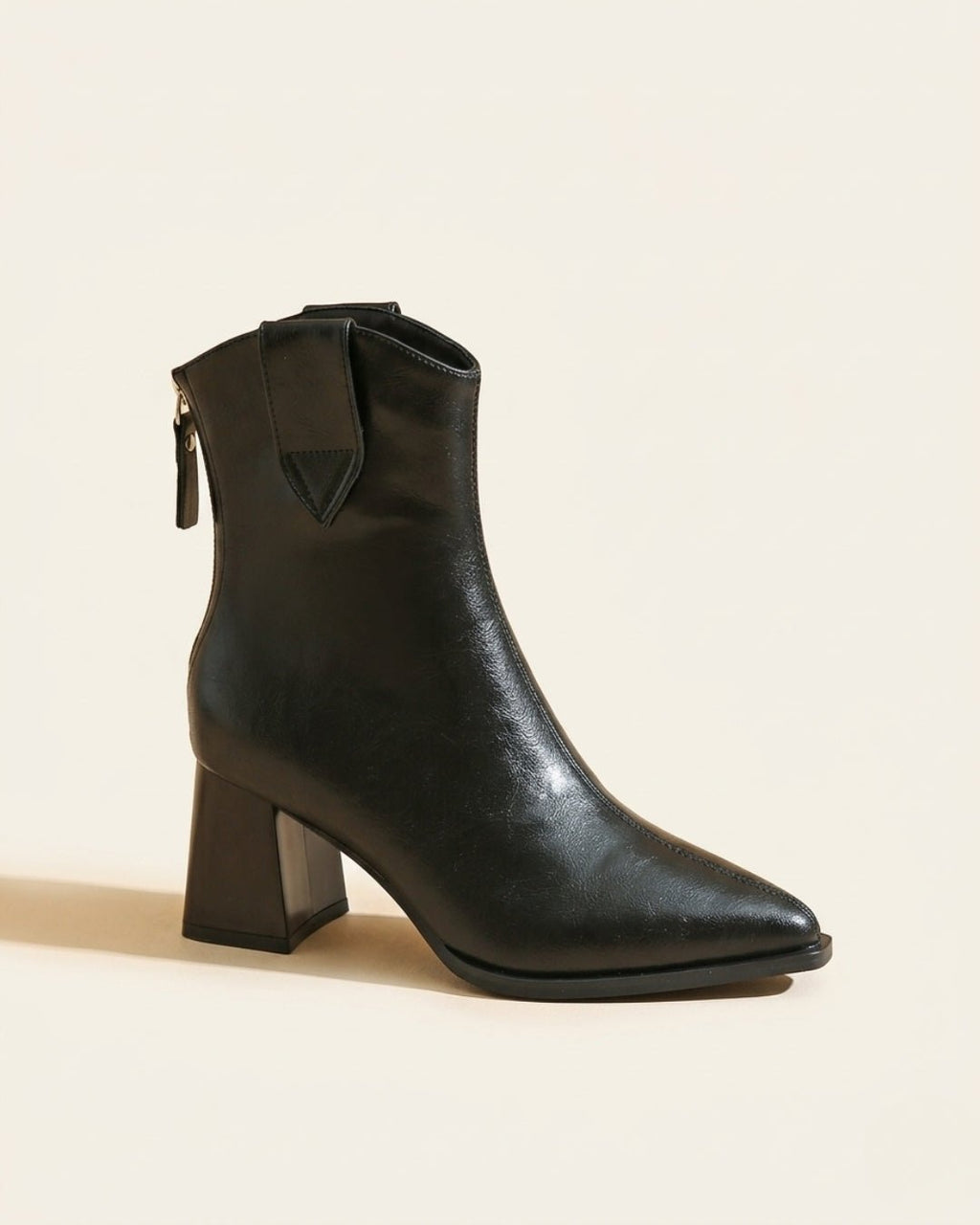 The Aurelle | Leather Block-Heel Boot - SORENNA