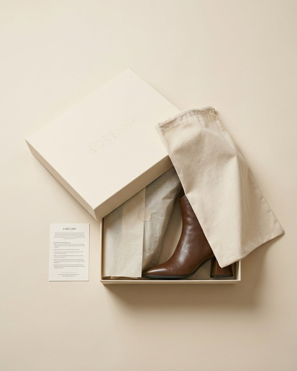 The Aurelle | Leather Block-Heel Boot - SORENNA