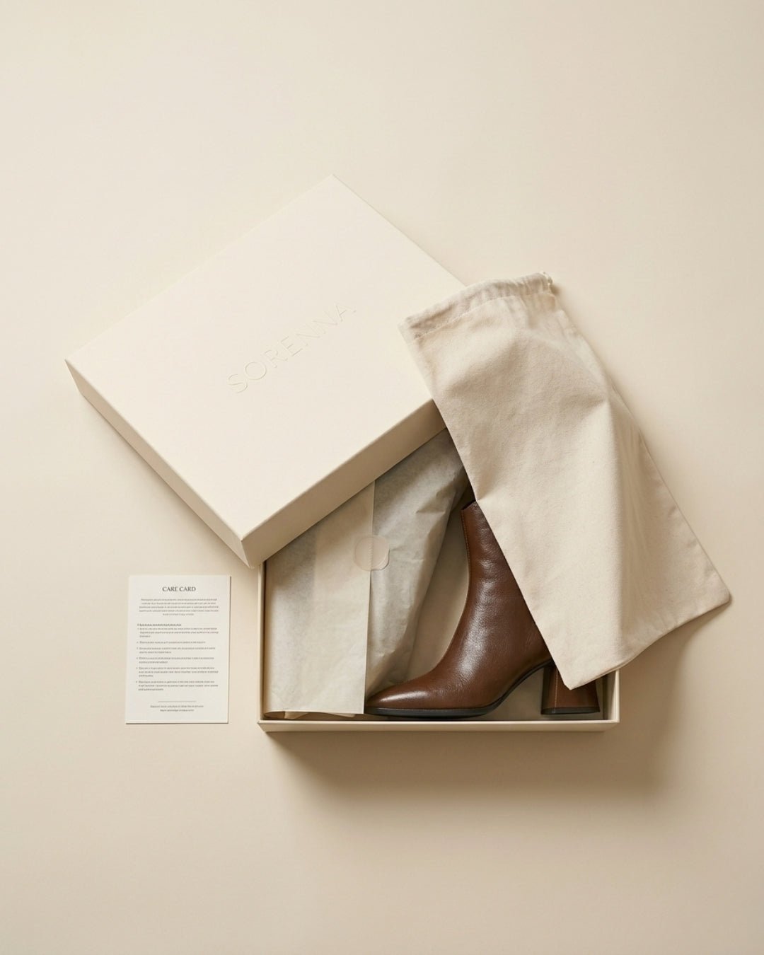 The Aurelle | Leather Block-Heel Boot - SORENNA
