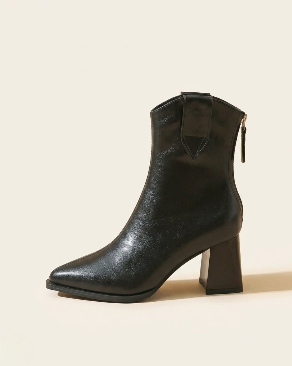 The Aurelle | Leather Block-Heel Boot - SORENNA