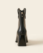 The Aurelle | Leather Block-Heel Boot - SORENNA