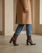 The Aveline | Pointed-Toe Heel Boot - SORENNA
