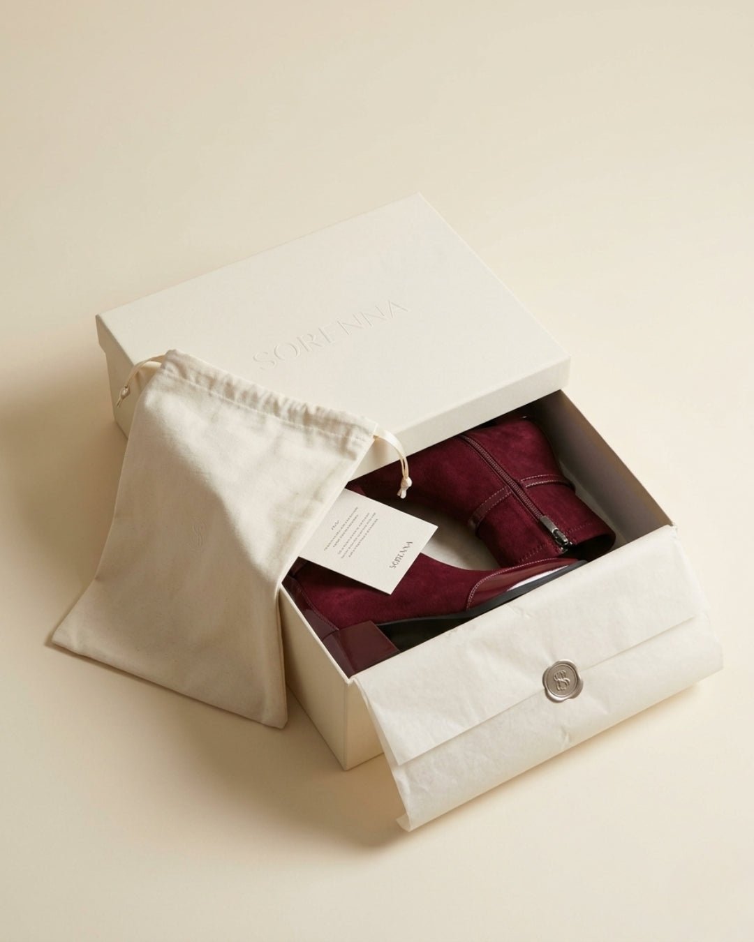 The Avenoir | Suede Block-Heel Boot - SORENNA