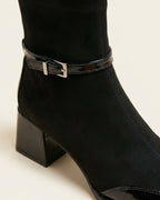 The Avenoir | Suede Block-Heel Boot - SORENNA