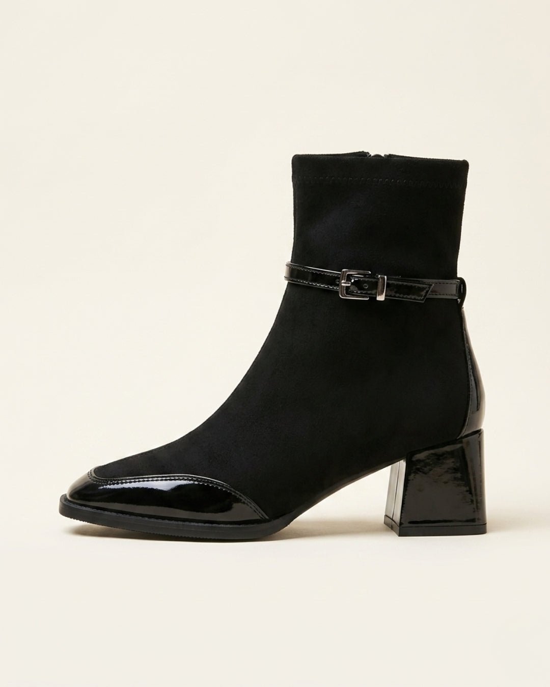 The Avenoir | Suede Block-Heel Boot - SORENNA