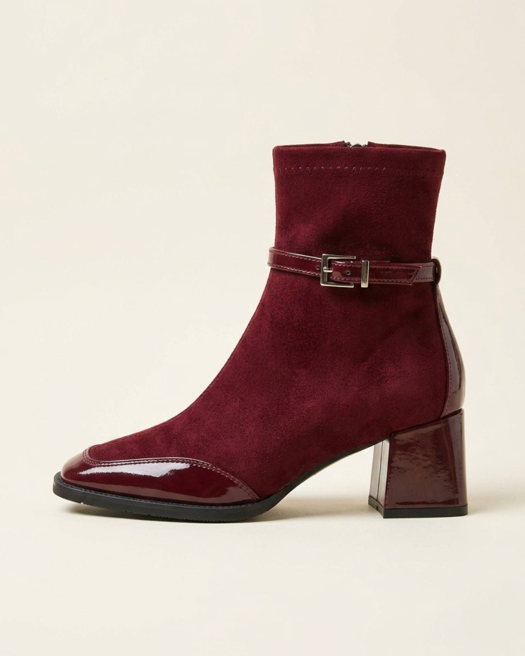 The Avenoir | Suede Block-Heel Boot - SORENNA