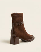 The Avenoir | Suede Block-Heel Boot - SORENNA
