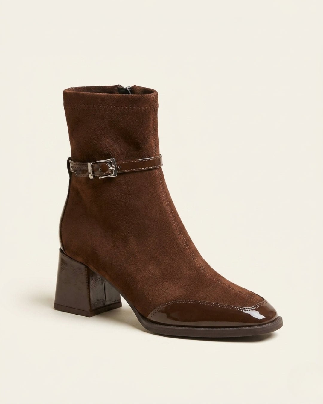 The Avenoir | Suede Block-Heel Boot - SORENNA