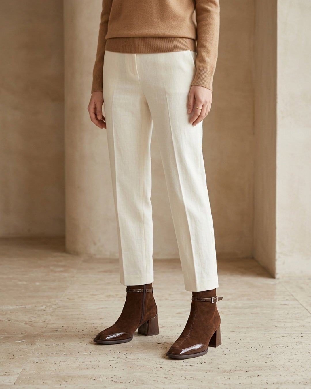 The Avenoir | Suede Block-Heel Boot - SORENNA