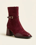 The Avenoir | Suede Block-Heel Boot - SORENNA