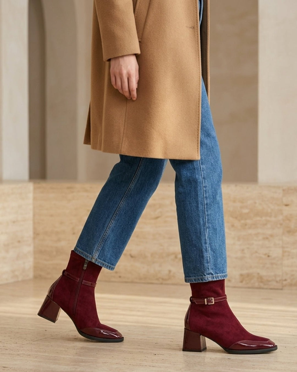 The Avenoir | Suede Block-Heel Boot - SORENNA