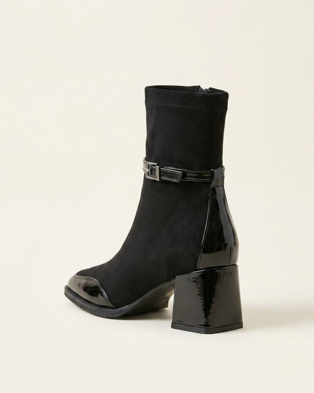 The Avenoir | Suede Block-Heel Boot - SORENNA