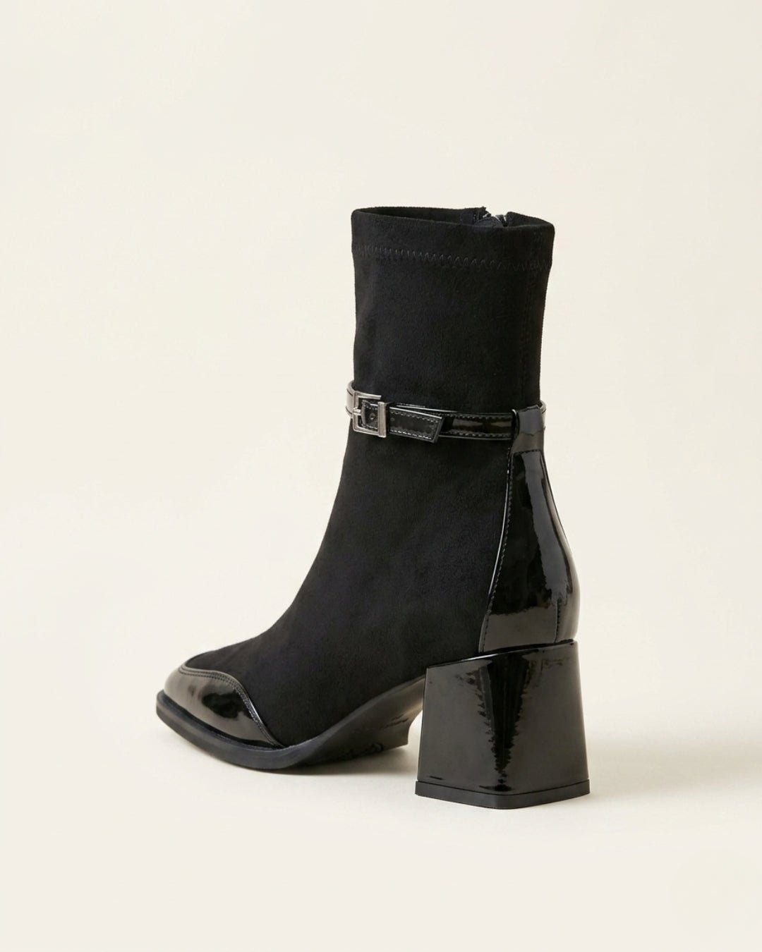 The Avenoir | Suede Block-Heel Boot - SORENNA