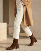 The Avenoir | Suede Block-Heel Boot - SORENNA