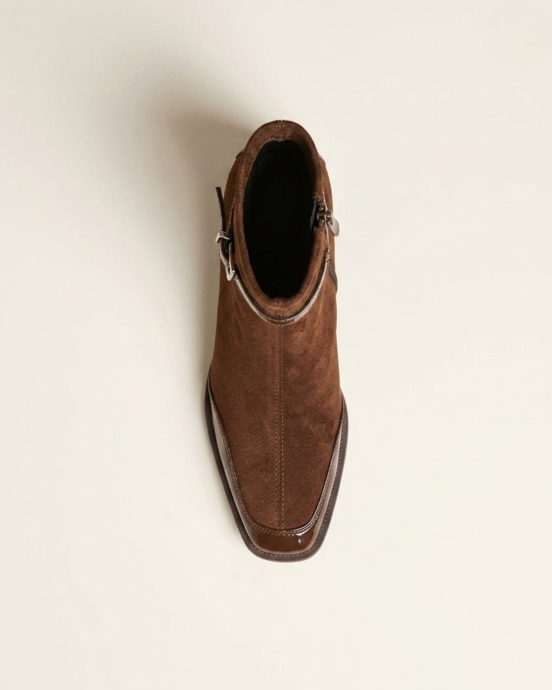 The Avenoir | Suede Block-Heel Boot - SORENNA